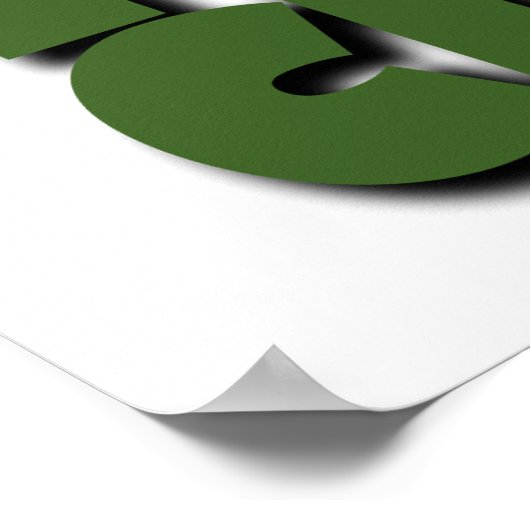 Behalt Clean Go Grün Poster (Ecke)