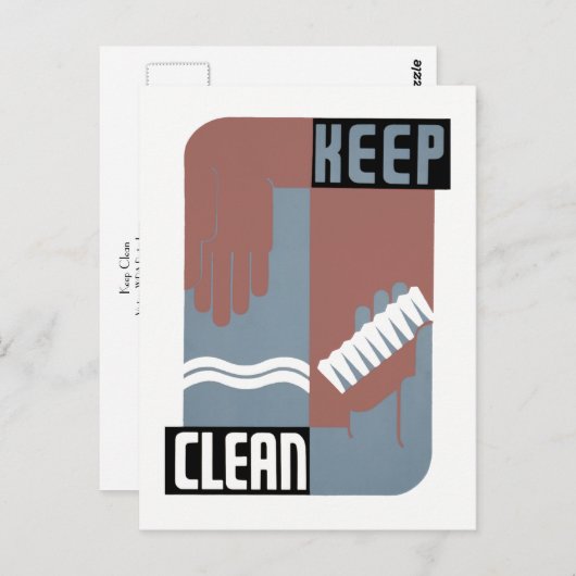 Behalt Clean Postkarte (Vorne/Hinten)