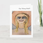 Behalt Coloring Marilyn Card Karte (Vorderseite)