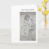 Behalt Coloring World Card Karte (Gelbe Blume)