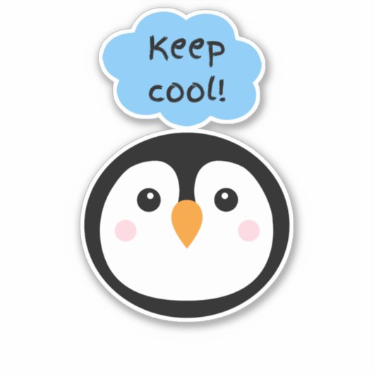 Behalt cool! aufkleber (Vorderseite)