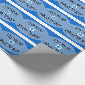 Behalt das angesagte. Ersetzen Sie die Erholung. Geschenkpapier (Ecke)