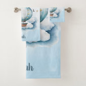 Behalt das Schiff im Meer individuell anpassbar Badhandtuch Set (Insitu)