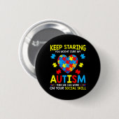 Behalt, dass du mein Autismus-Rätsel-Geschenk heil Button (Vorne & Hinten)