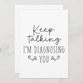 Behalt, dass ich dich diagnostiziere dankeskarte (Vorne/Hinten)