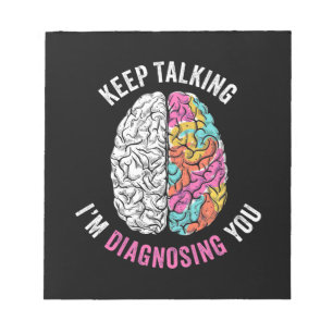 Behalt, dass ich dich diagnostiziere notizblock