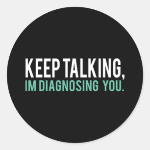 Behalt, dass ich eine Kopie diagnostiziere Runder Aufkleber