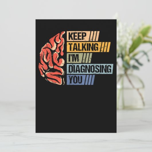 Behalt, dass ich Psychologie diagnostiziere Save The Date (Stehend Vorderseite)