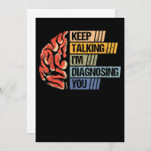 Behalt, dass ich Psychologie diagnostiziere Save The Date (Vorne/Hinten)