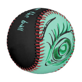 Behalt dein Auge auf dem Ball-Baseball-Creepy Nied Baseball