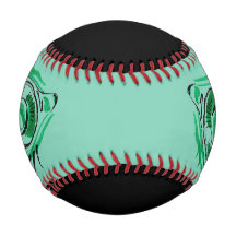 Behalt dein Auge auf dem Ball-Baseball-Creepy Nied