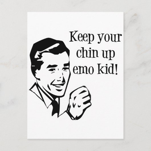 Behalt dein Chin Up Emo Kid! Postkarte (Vorderseite)