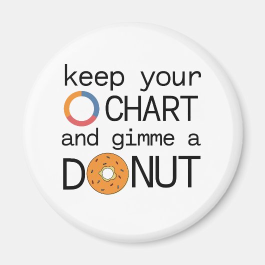 Behalt Dein (Donut) Diagramm und Gimme a Donut Magnet (Vorne)