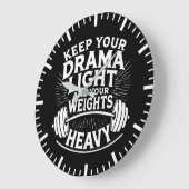 Behalt dein Drama und deine Totenlifte schwer Große Wanduhr (Winkel)