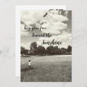 Behalt dein Gesicht zur Sonnenschein-Karte Dankeskarte (Vorne/Hinten)