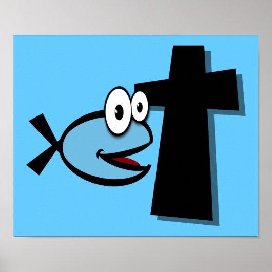 Behalt deine Augen auf dem Kreuz Poster (Vorne)