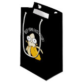 Behalt deine Augen geschält Funny Banana Pun Dark  Kleine Geschenktüte (Vorderseite Schrägansicht)