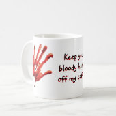 Behalt deine blutigen Hände von der Kaffee-Tasse a Kaffeetasse (Vorderseite Links)