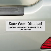 Behalt deine Distanz ! Jail Funny Message