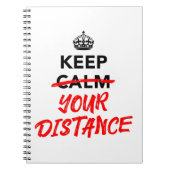 Behalt Deine Distanz - Sozialabgrenzung Notizblock (Vorderseite)