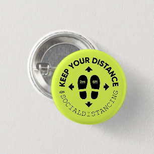 "Behalt deine Distanz" Sozialabstandszeichen Button