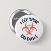 Behalt deine Distanz // Virenkenntnis Button (Vorne & Hinten)