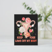 Behalt deine Gesetze von meinem Körper ab Postkarte (Stehend Vorderseite)