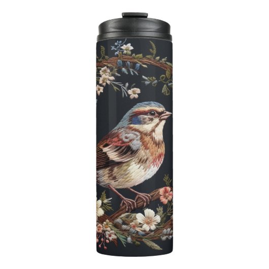 Behalt deine Getränke mit unserem Sparrow warm Thermosbecher (Vorderseite)