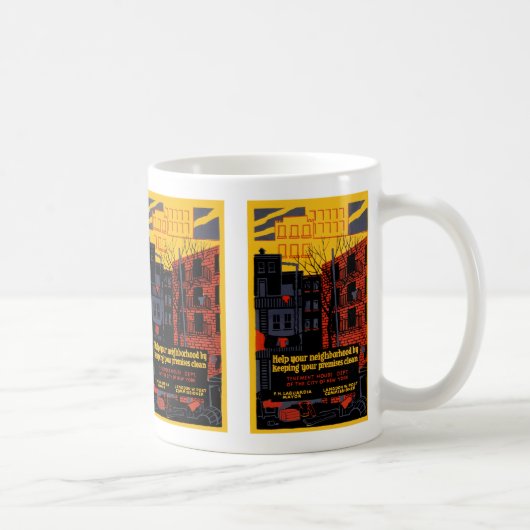 Behalt deine Nachbarschaft sauber Kaffeetasse (Rechts)