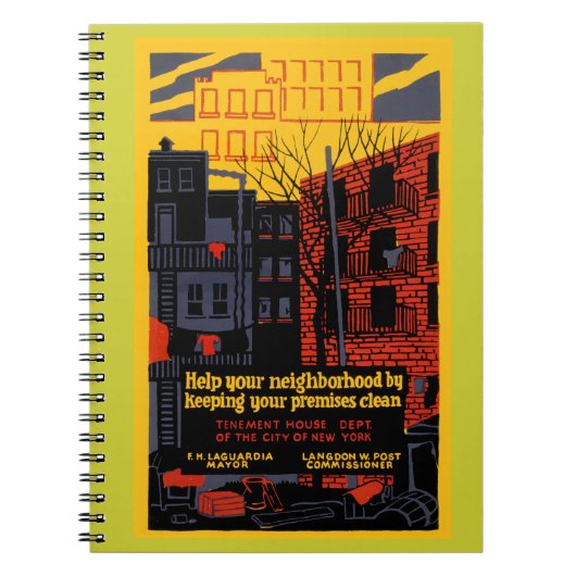 Behalt deine Nachbarschaft sauber Notizblock (Vorderseite)