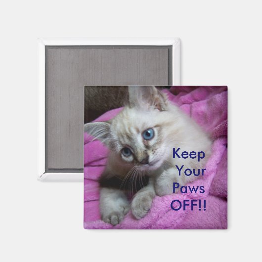 Behalt deine Paws aus!! LOCKER MAGNET (Vorderseite/Rückseite)