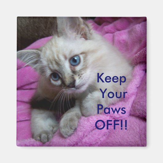 Behalt deine Paws aus!! LOCKER MAGNET (Vorne)