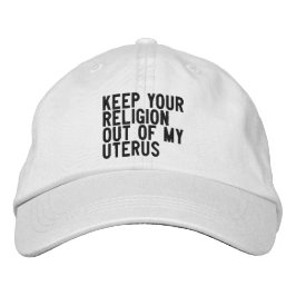 Behalt deine Religion aus meinem Uterus-Minimalist Bestickte Baseballkappe