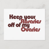 Behalt deine Rosaries von meinen Ovarien ab Postkarte (Vorderseite)