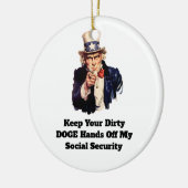 Behalt deine schmutzigen DOGE-Hände von meiner soz Keramik Ornament (Links)
