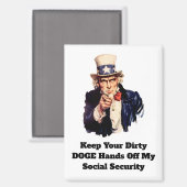 Behalt deine schmutzigen DOGE-Hände von meiner soz Magnet (Vorderseite/Rückseite)