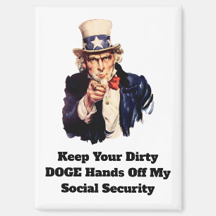 Behalt deine schmutzigen DOGE-Hände von meiner soz Magnet