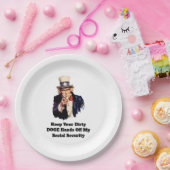 Behalt deine schmutzigen DOGE-Hände von meiner soz Pappteller (Party)