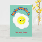 Behalt deine sonnige Seite auf neuartiges fried Eg Karte (Gelbe Blume)