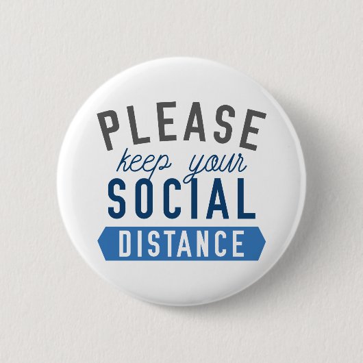 Behalt deine soziale Distanz Button (Vorderseite)