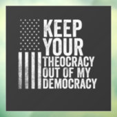 Behalt deine Theokratie Unsere Demokratie Harris Fensteraufkleber (Blatt 3)