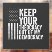 Behalt deine Theokratie Unsere Demokratie Harris Fensteraufkleber (Blatt 2)