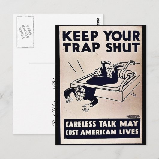Behalt deine Trap Shut Postkarte (Vorne/Hinten)