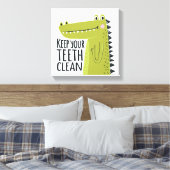 Behalt deine Zähne sauber Leinwanddruck (Insitu (Schlafzimmer))