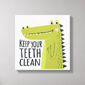 Behalt deine Zähne sauber Leinwanddruck (Vorderseite)