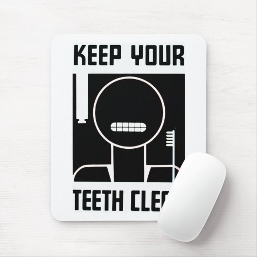 Behalt deine Zähne sauber Mousepad (Mit Mouse)