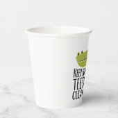 Behalt deine Zähne sauber Pappbecher (Vorderseite)