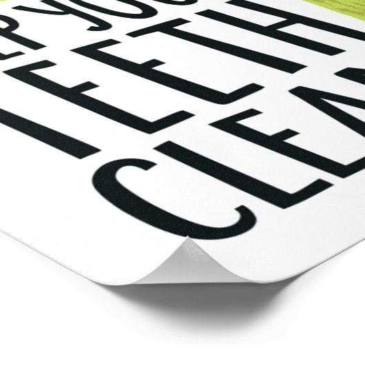 Behalt deine Zähne sauber Poster (Ecke)