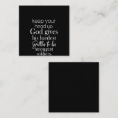 behalt deinen Kopf nach oben Gott gibt seine härte Mitteilungskarte (Vorne/Hinten)