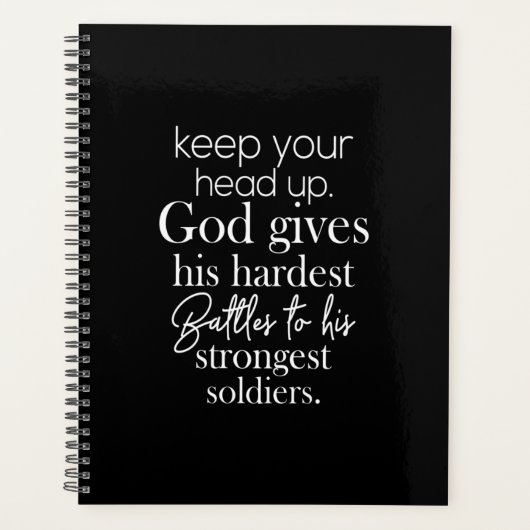 behalt deinen Kopf nach oben Gott gibt seine härte Planer (Vorderseite)